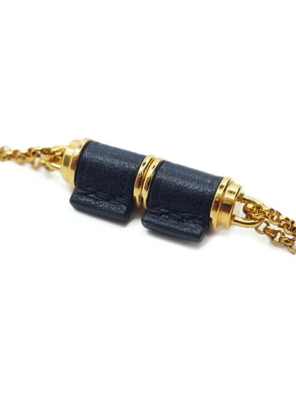 Hermes Pendant Charniere PM Necklace 40 Black Gold - Picture 5 of 8